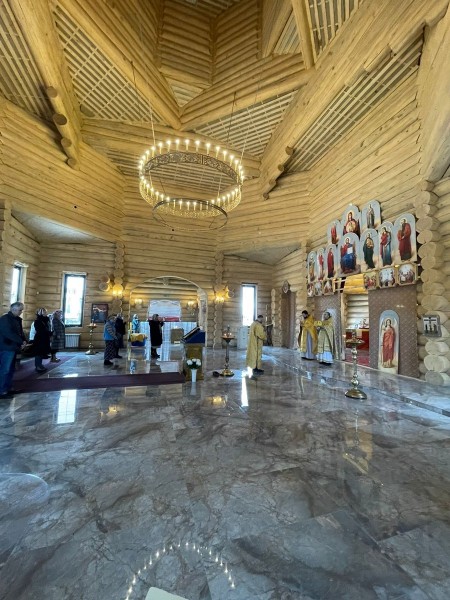 Богослужение в Георгиевском храме д. Нефедьево