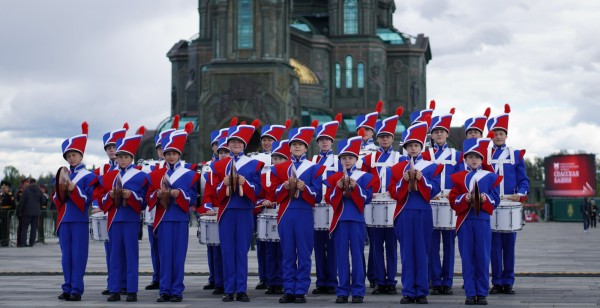 «Знаменские барабанщики» на Красной площади