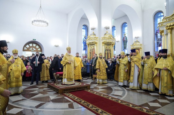Патриаршее богослужение в Георгиевском кафедральном соборе г. Одинцово