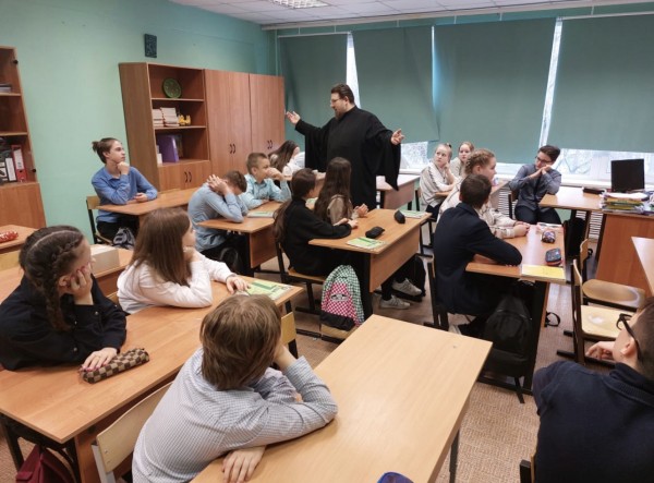 Беседа со школьниками в Красногорске