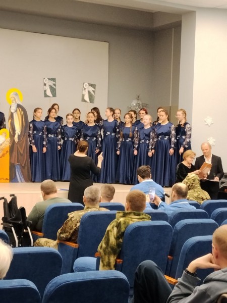 Поздравление с Рождеством Христовым раненых воинов