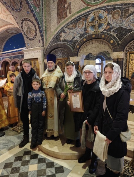 Поздравление многодетных семей в Знаменском храме г. Красногорск