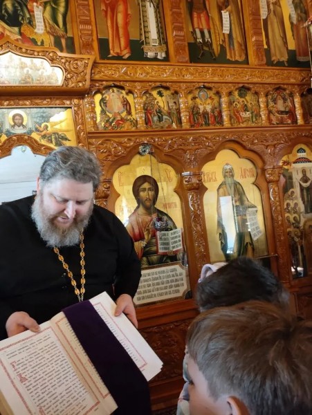 Встреча со школьниками в Покровском храме Нахабино