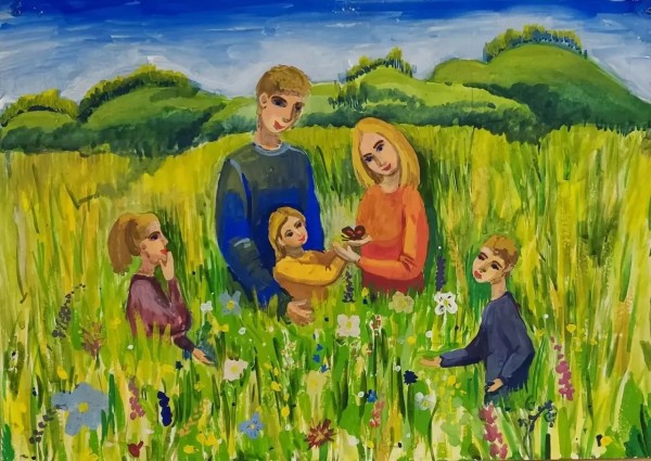 Выставка детских рисунков в Знаменском храме г. Красногорска
